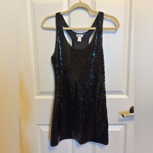 La SENZA Black Sparkle Tank Top / mini dress